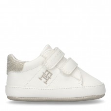 TOMMY HILFIGER sneakers αγκαλιάς παιδικό T0A9-33722-1528X024 λευκό